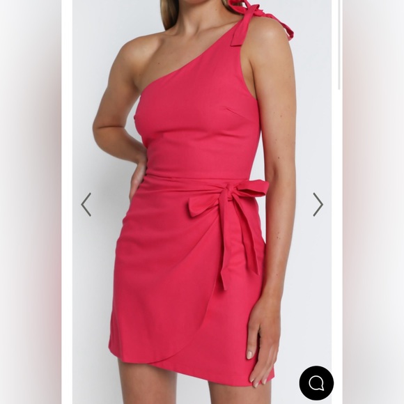 Showpo “Keeping It Together” Dress in Pink Berry Linen - Picture 3 of 6